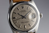 1971 Rolex DateJust 1600 Smooth Bezel with Grey Linen Sigma Dial