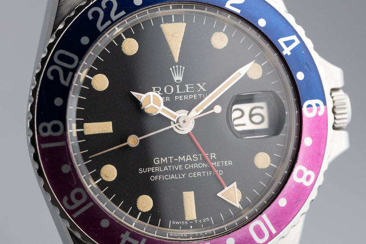 1966 Rolex GMT-Master 1675 with Fuchsia Bezel Insert