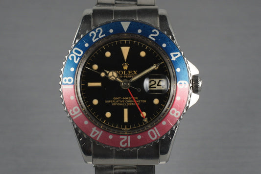 1963 Rolex GMT 1675 PCG Gilt UNDERLINE