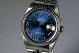 2000 Rolex DateJust 16234 with Blue Roman Dial