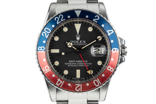 1970 Rolex GMT-Master 1675 "Pepsi" Bezel Insert