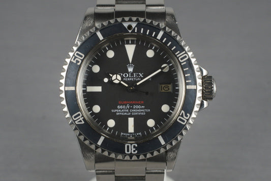 1972 Rolex Red Submariner 1680 Mark IV Dial