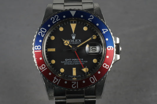 1983 Rolex GMT 16750 with Orange Matte Dial with Box and Papers