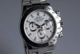 2015 Rolex Daytona 116520 White Dial with Box and Papers