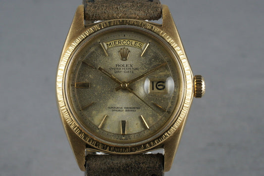 1968 Rolex 18K YG Bark President 1807