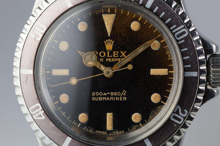 1965 Rolex Submariner 5513 with Tropical Glossy Gilt Dial