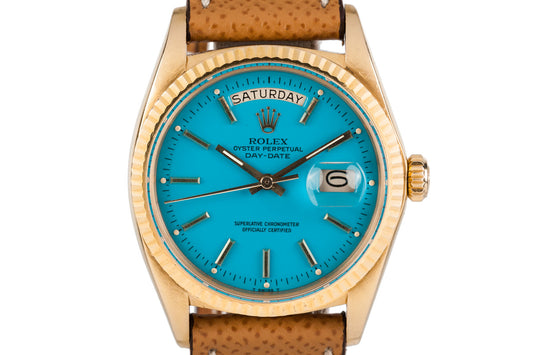 1970 Rolex YG Day-Date 1803 Blue Stella Dial
