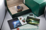 1999 Rolex 18K YG Submariner Blue Dial with Box and Papers