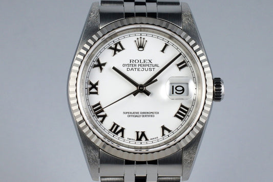 2004 Rolex DateJust 16234 with White Roman Dial