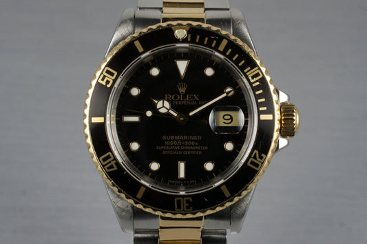 1991 Rolex 18K/SS Submariner 16613 with Box and Papers