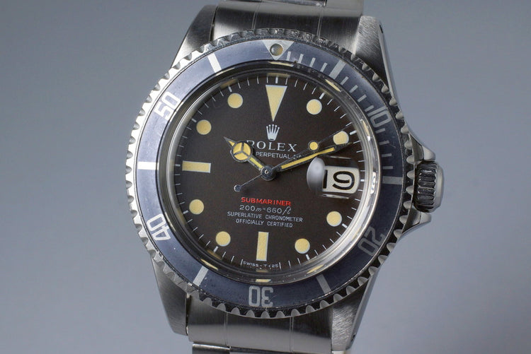 1969 Rolex Red Submariner 1680 Tropical Mark II Meters First Dial