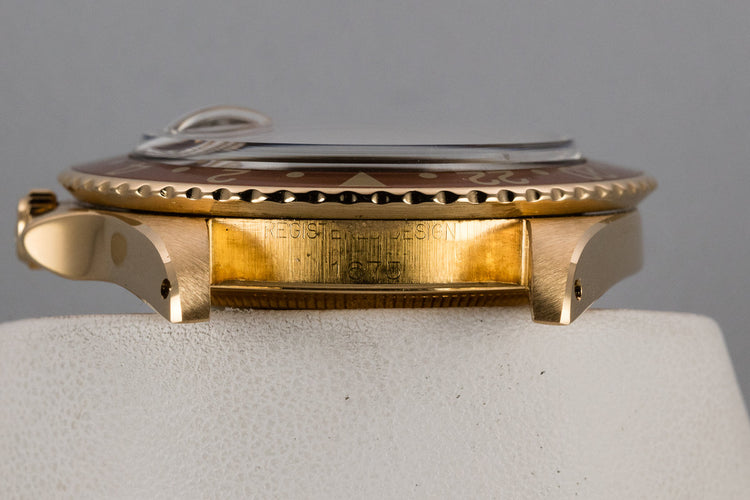 1969 Rolex 18K YG GMT-Master 1675 Matte Brown Nipple Dial