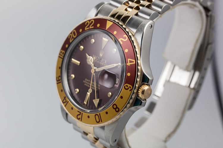 1980 Rolex Two Tone GMT 16753 Root Beer Dial