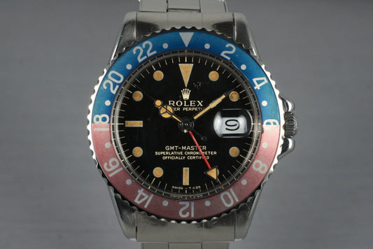 1965 Rolex GMT 1675 Glossy Gilt Dial