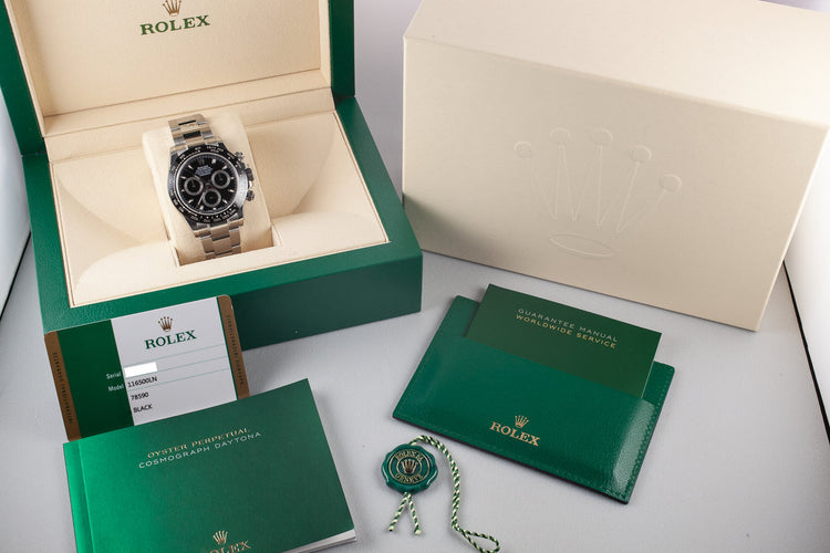2018 Rolex Ceramic Daytona 116500LN Black Dial with Box and Papers