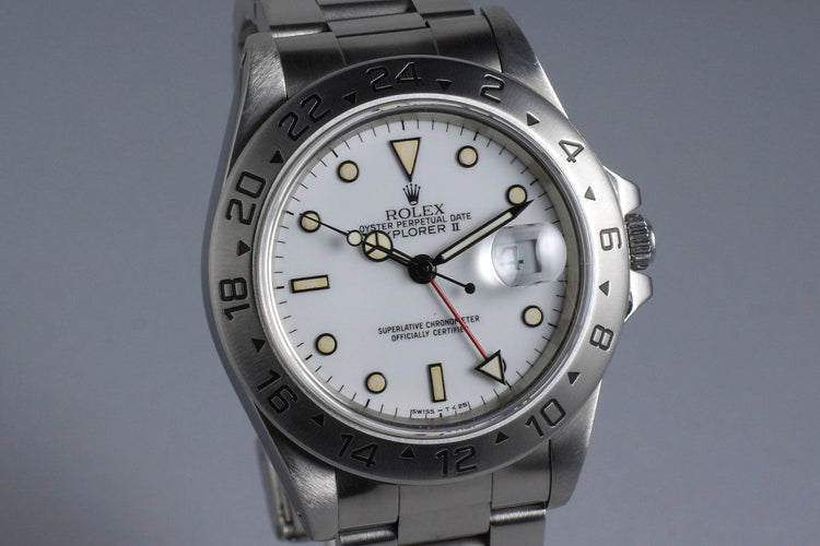 1995 Rolex Explorer II 16570 White Dial