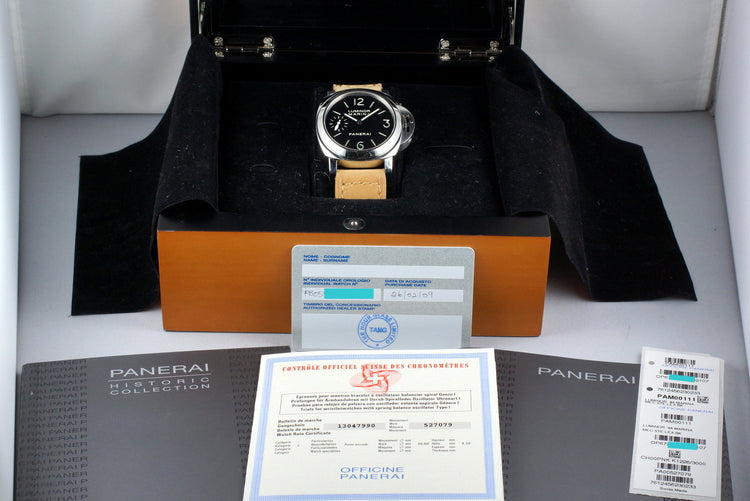 2008 Panerai PAM 111 Marina with Box and Papers