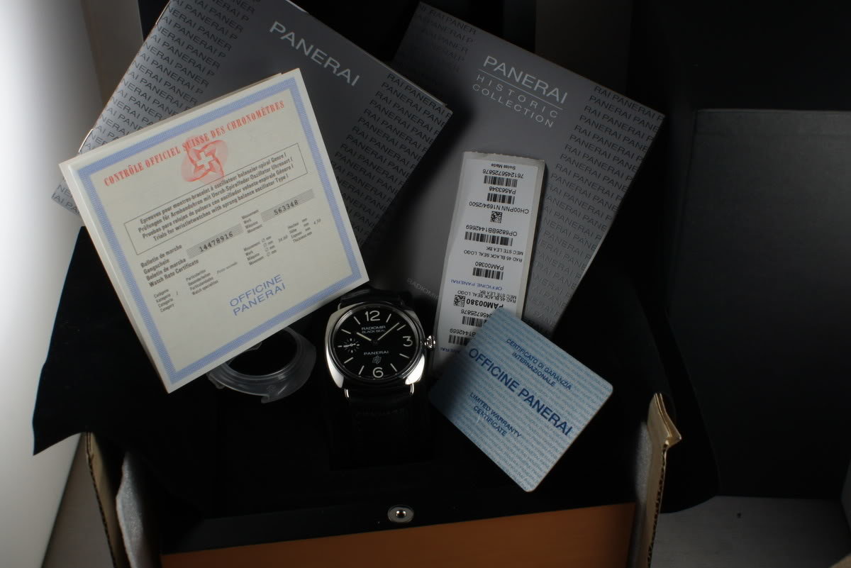 HQ Milton Panerai PAM 380 Radiomir Black Seal Inventory 2223