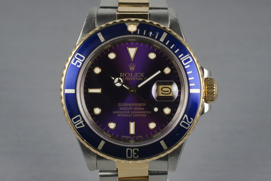 1987 Rolex Two Tone Blue Submariner 16803
