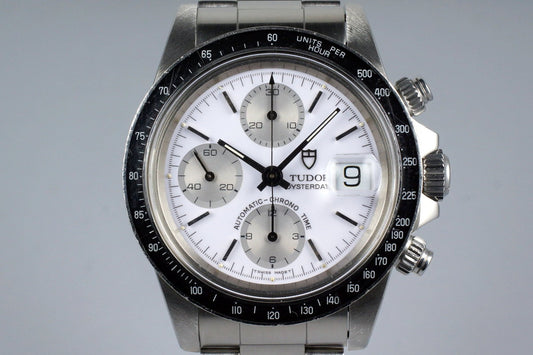 1994 Tudor Chronograph Big Block 79160 White Enamel Dial