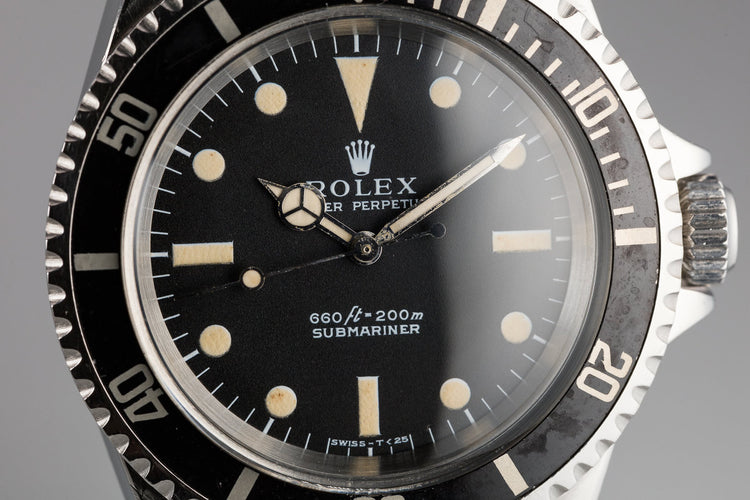 1970 Rolex Submariner 5513 Serif Dial with Service Papers