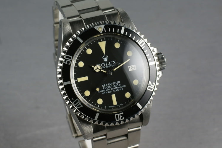 Rolex Sea Dweller 1665 Box and Papers