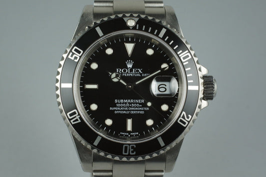 2001 Rolex Submariner 16610 with Box and Papers