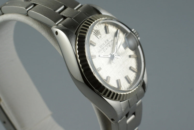 1979 Rolex Ladies Date 6917 Silver Linen Dial