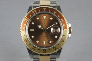 2002 Rolex Two Tone GMT Master II 16713 Root Beer