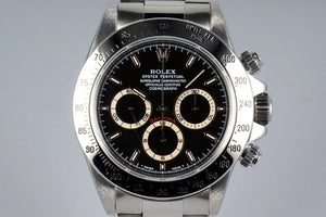 1995 Rolex Zenith Daytona 16520 Black Dial with Box and Papers