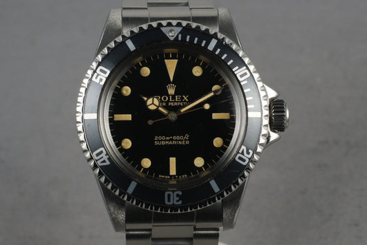 1966 Rolex Submariner 5513 with Glossy Gilt Dial and RSC Papers