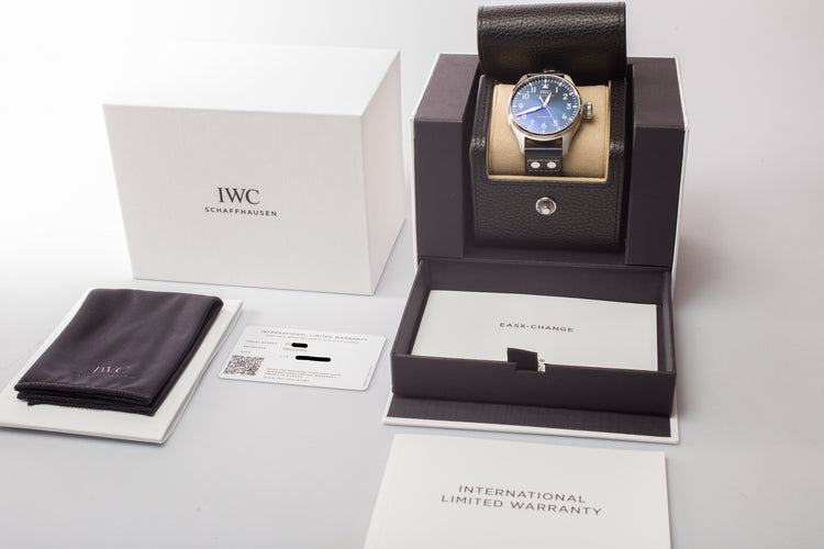 2021 IWC Big Pilot's 43mm IW329303 Blue Dial with Box & Papers