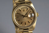 1982 Rolex YG Day Date 18038 Brown Albino Dial