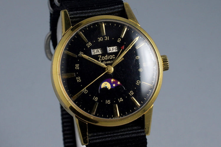 Late 1950’s Zodiac YG Triple Date Moonphase Automatic 743-908
