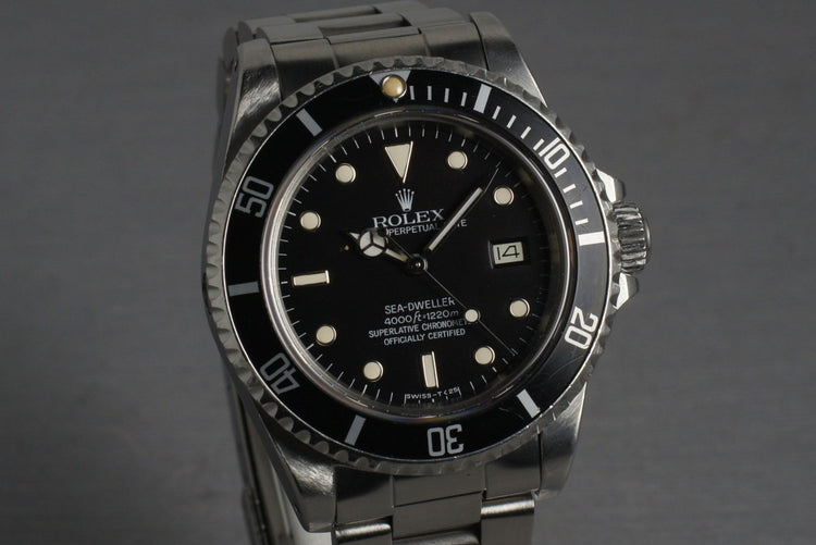 Rolex Sea Dweller 16660 with RSC service Papers