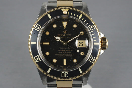 1990 Rolex Two Tone Submariner 16613 with Tiffany and Co Dial