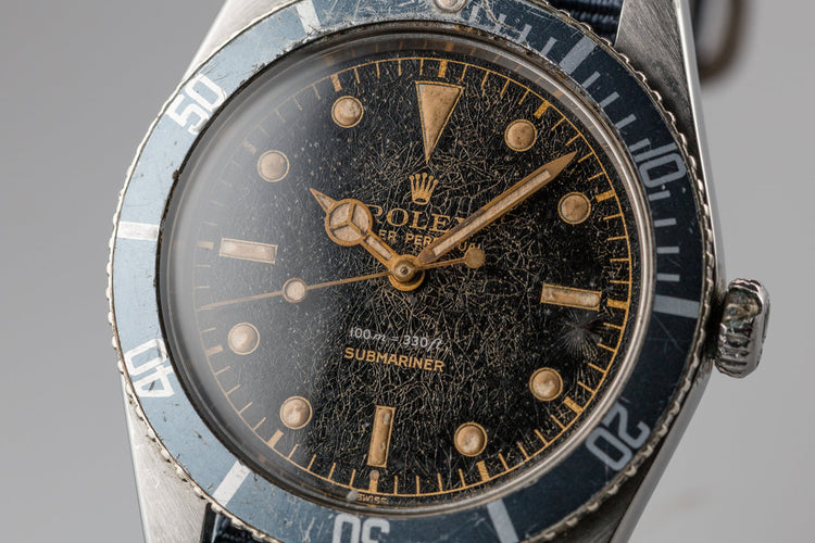 1958 Rolex Submariner 5508 with Spider Cracked Gilt Dial