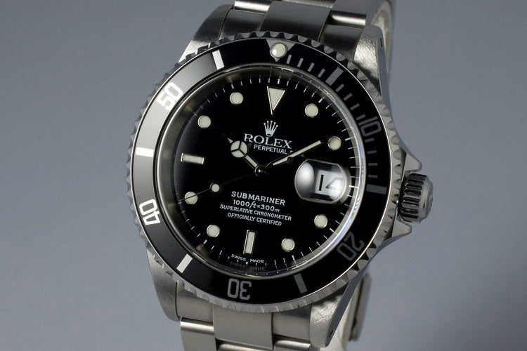 2000 Rolex Submariner 16610 with Box and Papers