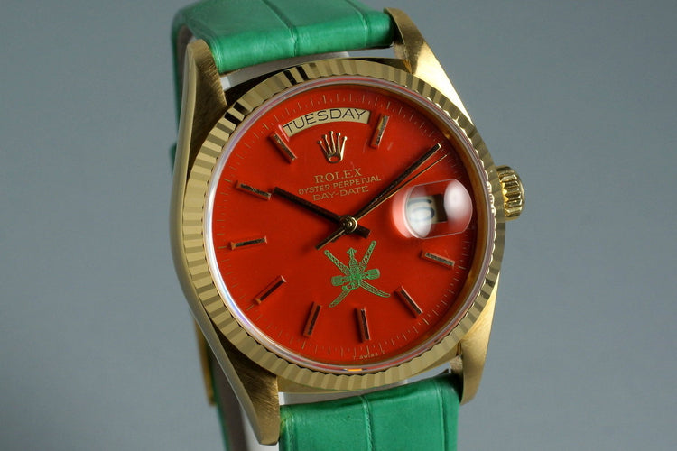1987 YG Day-Date 18038 with Red Stella Oman Dial