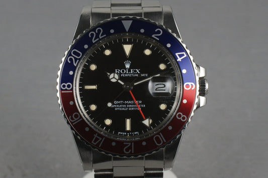 Rolex GMT 16750 with Box and papers WG surround Dial