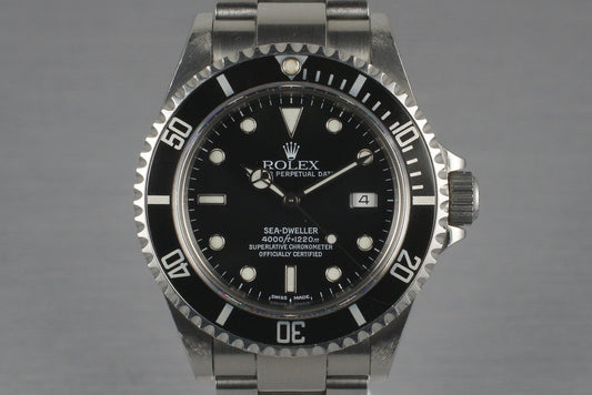 2002 Rolex Sea Dweller 16600 with Box and Papers