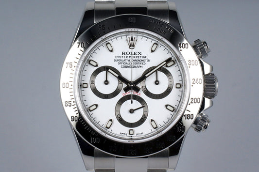 2015 Rolex Daytona 116520 White Dial with Box and Papers