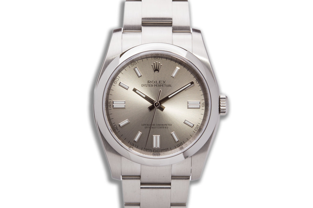 2018 Rolex Oyster Perpetual 116000 Gray Dial