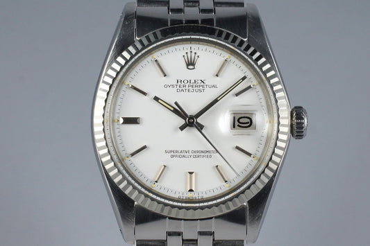 1972 Rolex Datejust 1601 White Sigma Dial