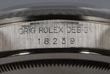 1991 Rolex WG Day-Date 18239 Silver Dial with Box and Papers