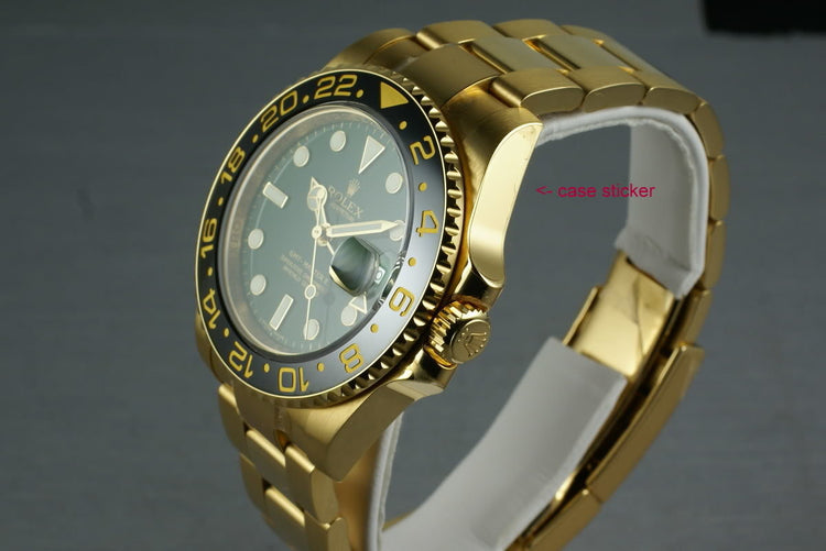 Rolex Ceramic GMT 18K GREEN Dial 116718 with box and papers