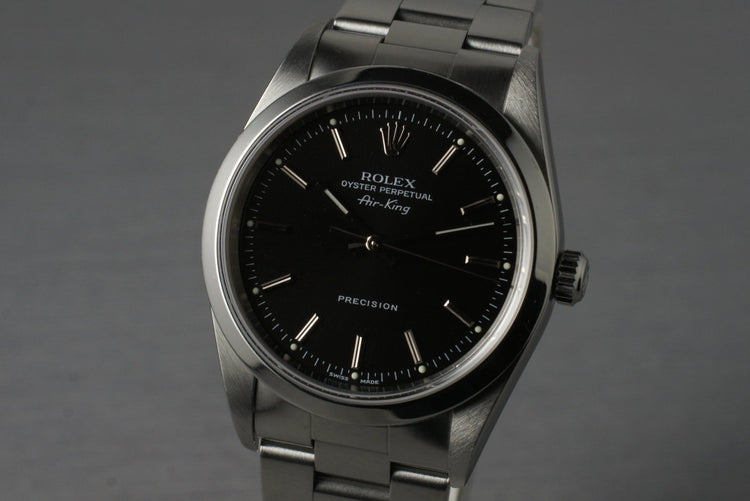 2000 Rolex Air-King 14000M with Black Dial
