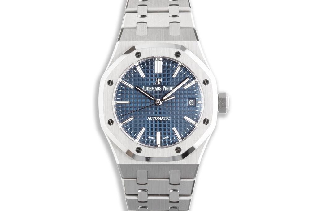 2019 Audemars Piguet 15450ST.OO Royal Oak 37mm St/St Blue Dial Box And Card