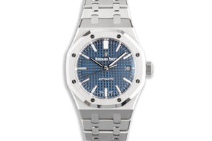 2019 Audemars Piguet 15450ST.OO Royal Oak 37mm St/St Blue Dial Box And Card