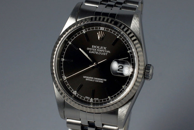 2003 Rolex DateJust 16234 Black Dial